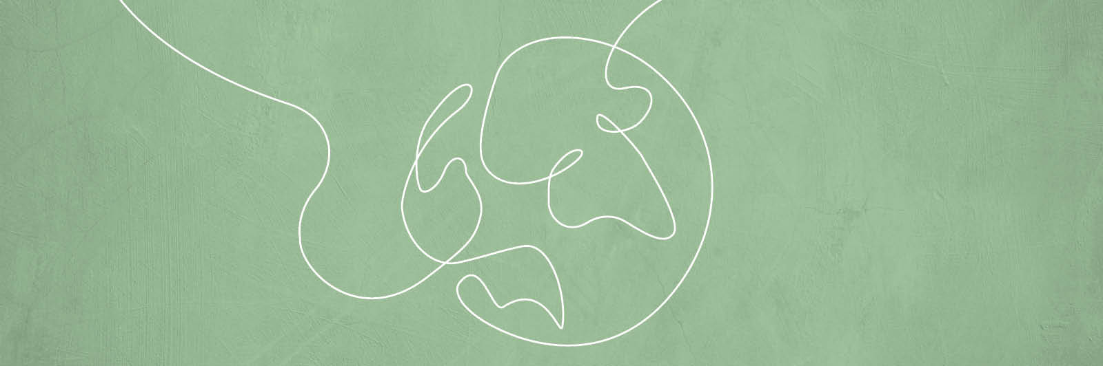 Textured light green background with a sketch of world map on it.